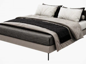 bb italia charles bed 3D Model