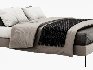 bb italia charles bed 3D Model