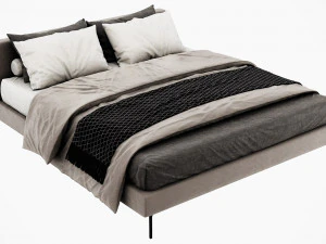 bb italia charles bed 3D Model