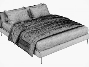 bb italia charles bed 3D Model