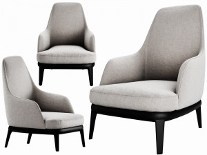 poliform jane lounge armchair 3D Model