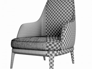 poliform jane lounge armchair Modelo 3D