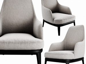 poliform jane lounge armchair Modelo 3D