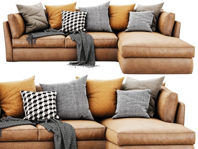 meridiani queen chaise lounge 3D Модель .c4d .max .obj .3ds .fbx .stl .blend