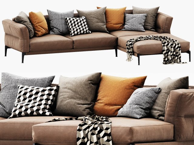 flexform adda chaise lounge 3Dモデル .c4d .max .obj .3ds .fbx .stl .blend 