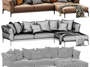 flexform adda chaise lounge 3Dモデル