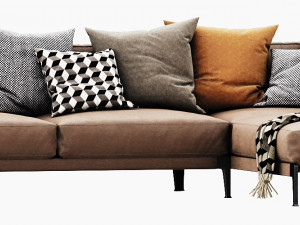 flexform adda chaise lounge 3Dモデル