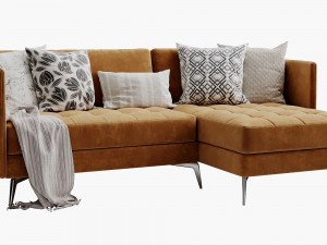 boconcept osaka chaise lounge 2 3D Модель