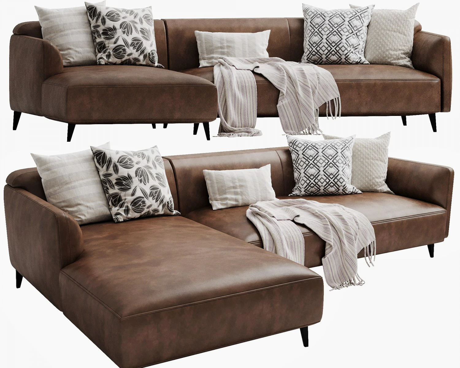 boconcept modena chaise lounge 3D Model .c4d .max .obj .3ds .fbx .stl .blend