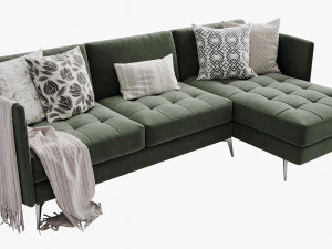 boconcept osaka chaise lounge 3D Model