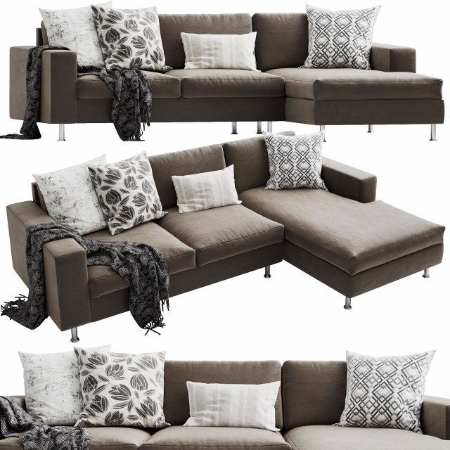 boconcept indivi2 chaise lounge Model 3D .c4d .max .obj .3ds .fbx .stl .blend 