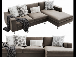 boconcept indivi2 chaise lounge Model 3D