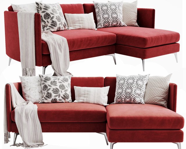 boconcept osaka 4 chaise lounge Modelo 3D .c4d .max .obj .3ds .fbx .stl .blend 