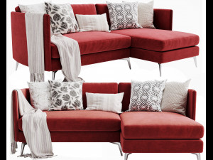 boconcept osaka 4 chaise lounge Modelo 3D