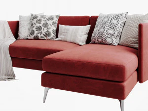 boconcept osaka 4 chaise lounge 3D Model
