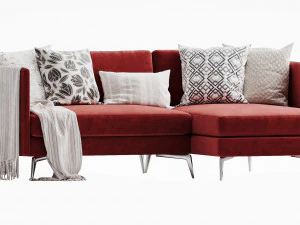 boconcept osaka 4 chaise lounge 3D Model