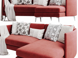 boconcept osaka 4 chaise lounge Modelo 3D