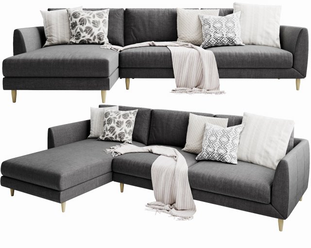 boconcept fargo chaise lounge 3D Model .c4d .max .obj .3ds .fbx .stl .blend 