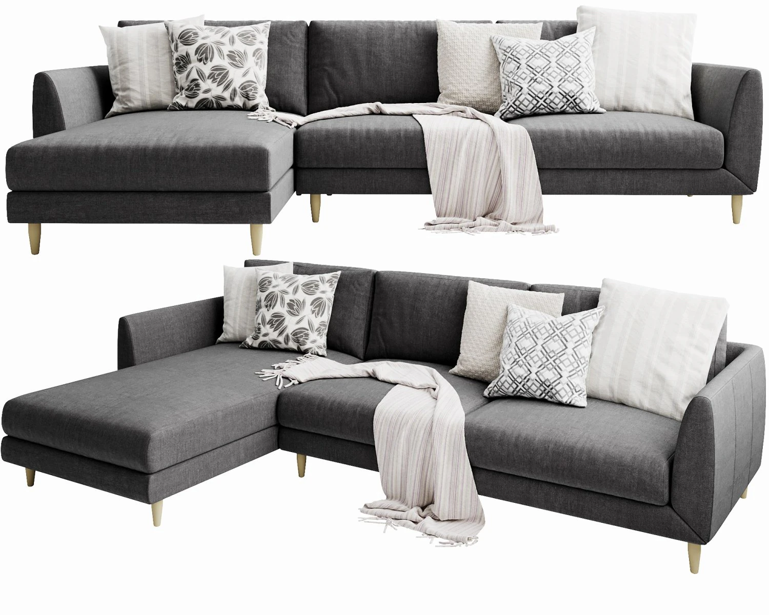 boconcept fargo chaise lounge 3D Model .c4d .max .obj .3ds .fbx .stl .blend