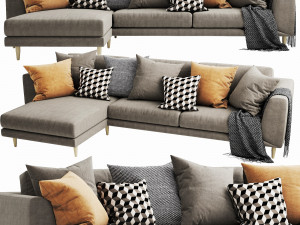 boconcept fargo 2 chaise lounge Model 3D