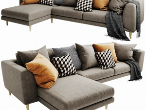 boconcept fargo 2 chaise lounge Model 3D