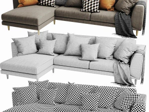 boconcept fargo 2 chaise lounge 3D Model