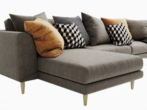boconcept fargo 2 chaise lounge 3D Model