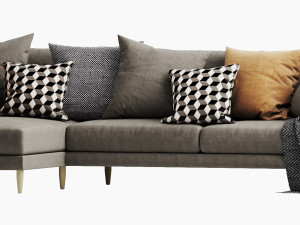 boconcept fargo 2 chaise lounge Model 3D