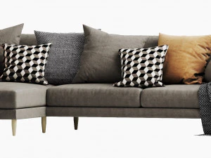 boconcept fargo 2 chaise lounge 3D Model