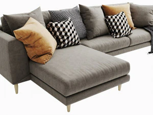 boconcept fargo 2 chaise lounge 3D Model