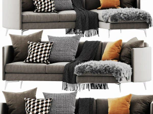 boconcept osaka 6 chaise lounge 3D Model