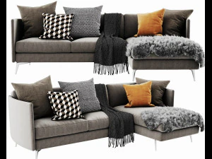 boconcept osaka 6 chaise lounge 3D Model