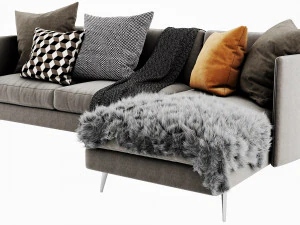 boconcept osaka 6 chaise lounge 3D Model