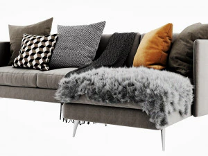 boconcept osaka 6 chaise lounge 3D Model