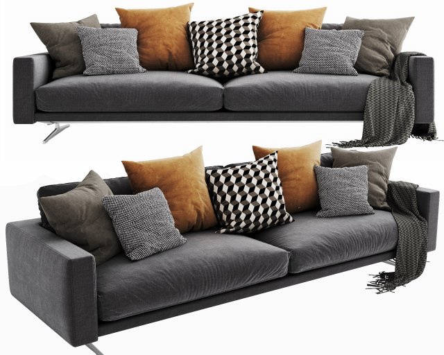 boconcept osaka 6 chaise lounge Modello 3D .c4d .max .obj .3ds .fbx .stl .blend