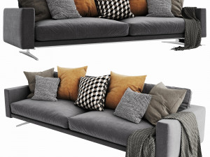 boconcept osaka 6 chaise lounge Modello 3D