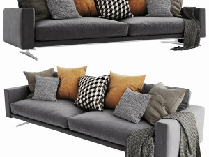 boconcept osaka 6 chaise lounge 3D Model