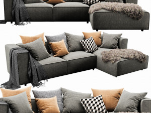boconcept carmo chaise lounge 3D Model