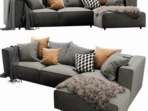 boconcept carmo chaise lounge Modello 3D