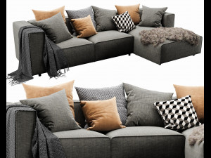 boconcept carmo chaise lounge Modello 3D