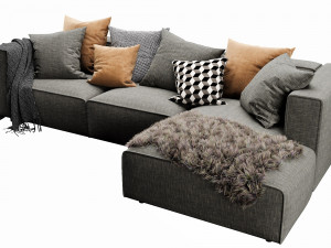 boconcept carmo chaise lounge Modello 3D