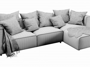 boconcept carmo chaise lounge Modello 3D