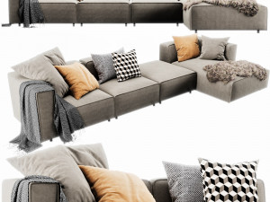 boconcept carmo chaise lounge 3D Model