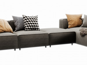 boconcept carmo chaise lounge 3D Model