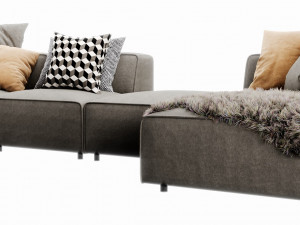 boconcept carmo chaise lounge 3D Model
