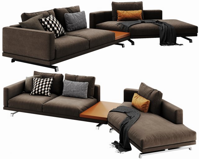 molteni c octave sectional 3D Model .c4d .max .obj .3ds .fbx .stl .blend 
