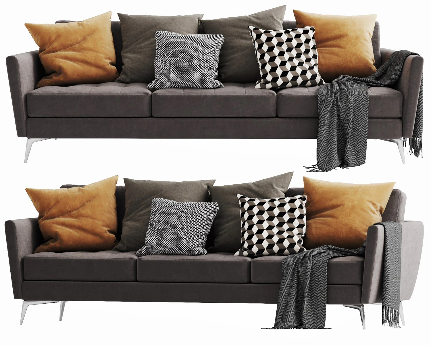 boconcept osaka 3 seater 3D Model .c4d .max .obj .3ds .fbx .stl .blend