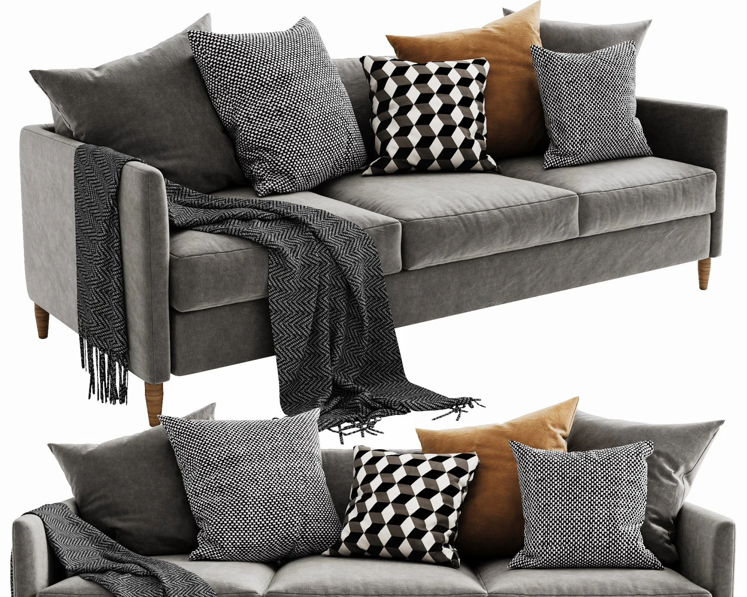 boconcept indivi 3 seater 3D Model .c4d .max .obj .3ds .fbx .stl .blend