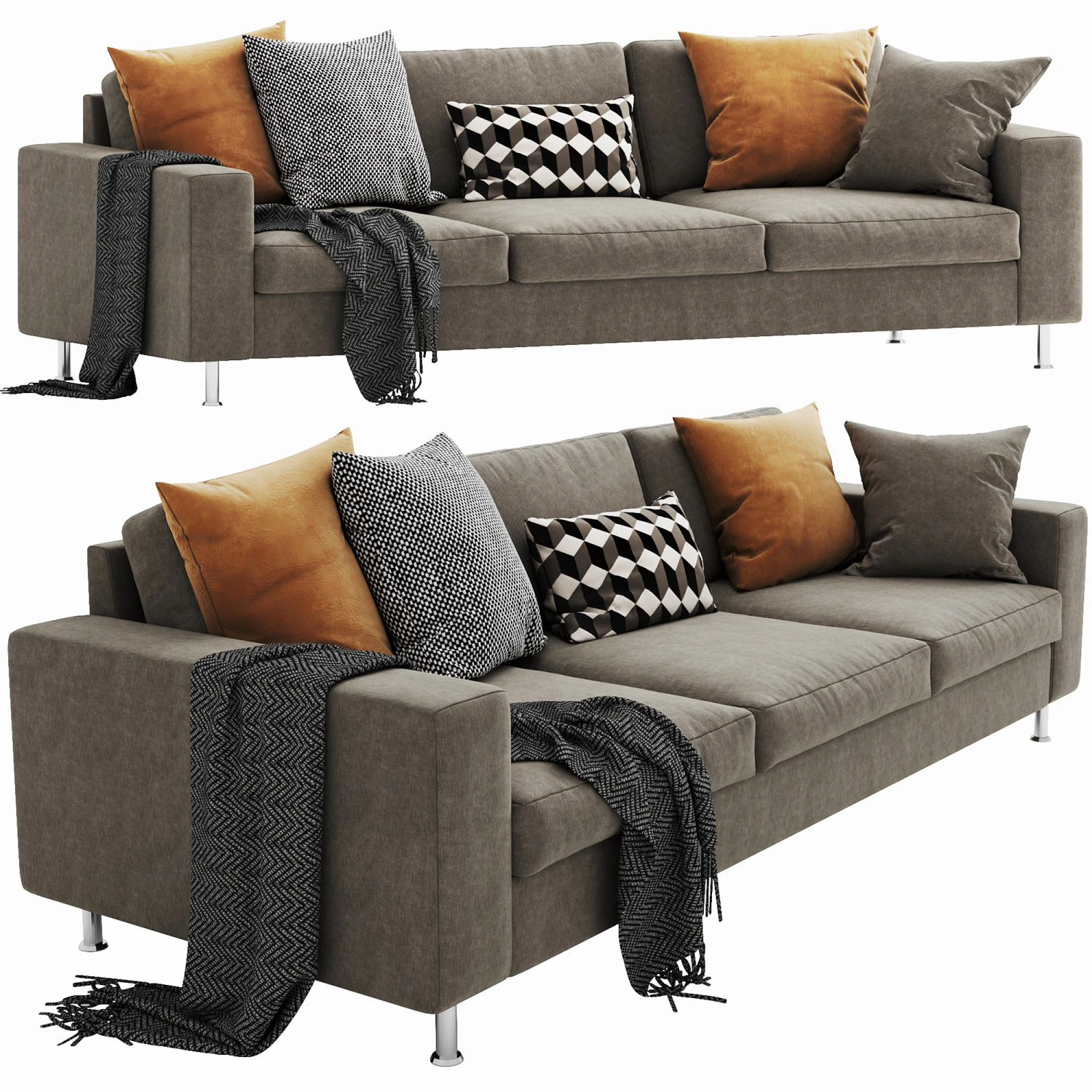 boconcept indivi 3 seater 3D Model .c4d .max .obj .3ds .fbx .stl .blend