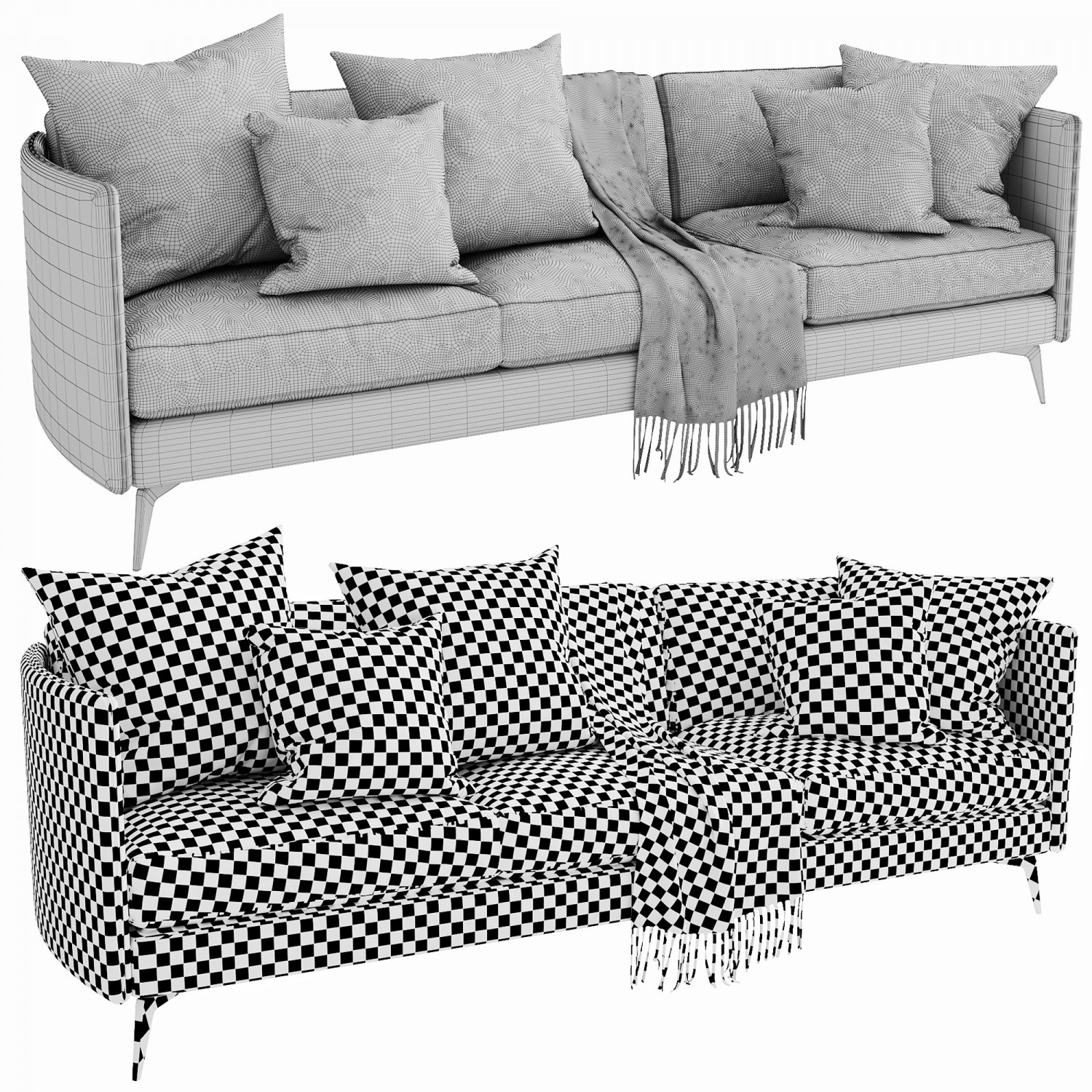 boconcept osaka 3 seater 3D Model in Sofa 3DExport